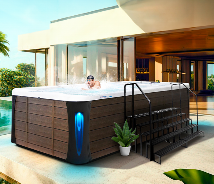 Calspas hot tub being used in a family setting - Pleasanton
